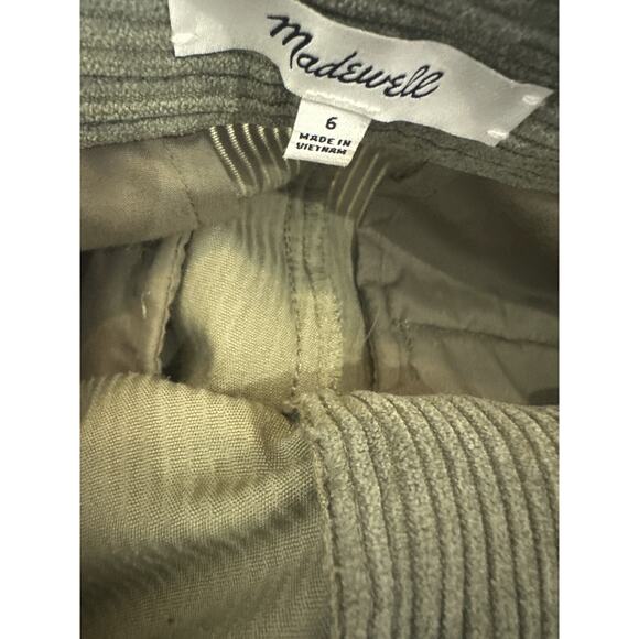 Madewell Corduroy High Rise Tapered Pants Distant Surplus Green Women's Size 6 - Picture 3 of 15